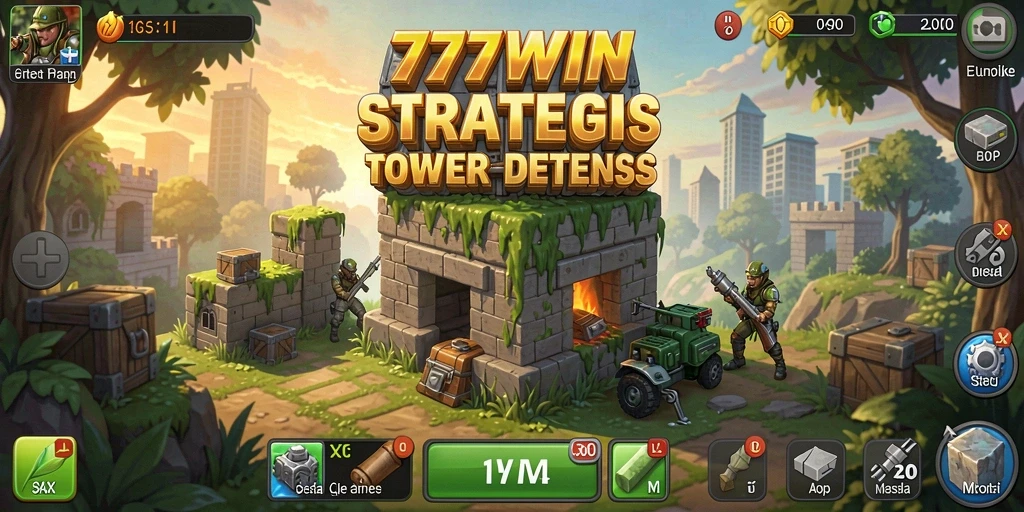Tampilan gameplay 777WIN dalam aksi Tower Defense yang menegangkan.