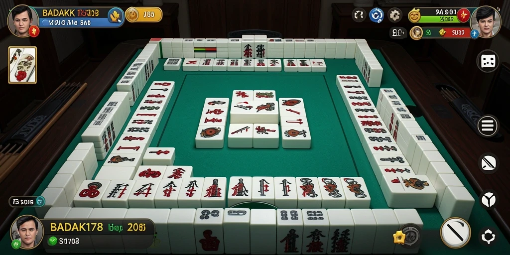 Tampilan gameplay seru dari permainan Mahjong BADAK178 yang menantang.