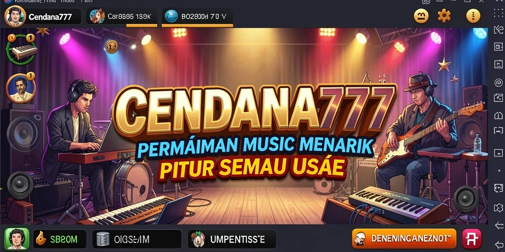 Screenshot CENDANA777 menampilkan gameplay seru dengan berbagai fitur musik.