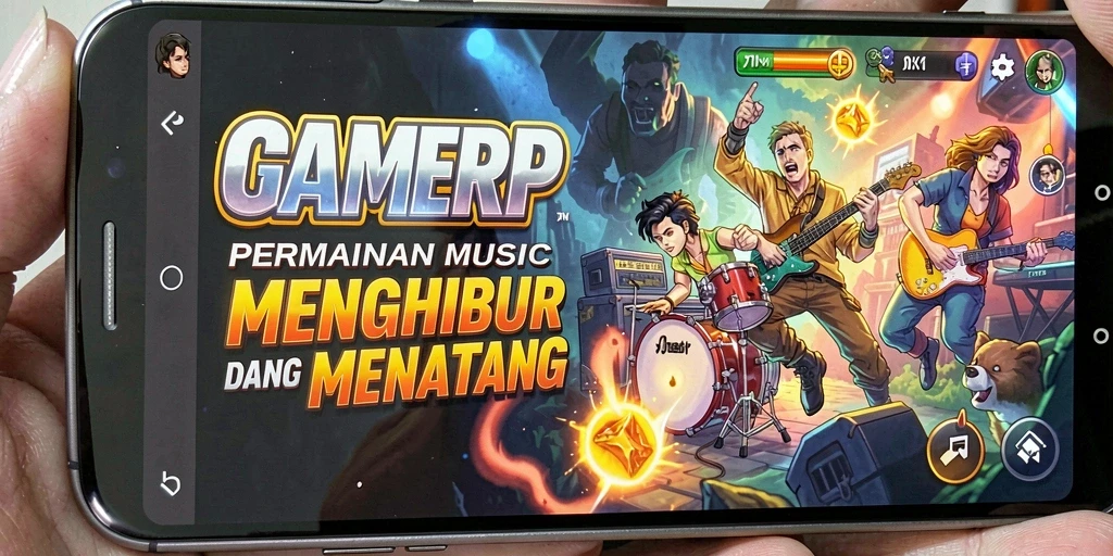 Gameplay seru dan interaktif GAMERP dengan berbagai lagu menarik.