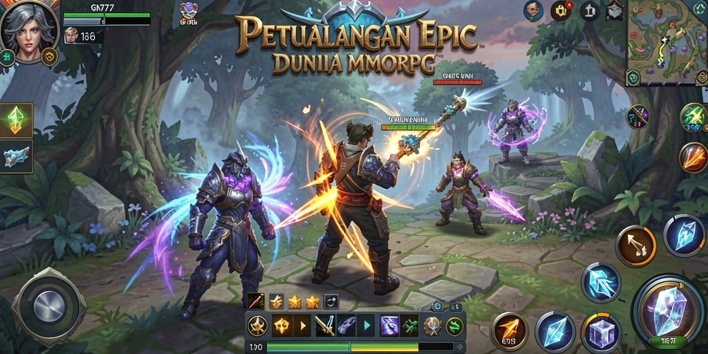 Screenshot gameplay GN777 menunjukkan aksi seru dalam petualangan MMORPG.