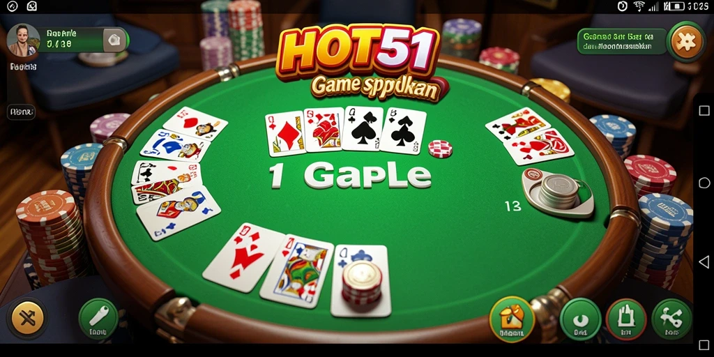 Tampilan menarik dari gameplay Gaple HOT51 yang seru dan interaktif.