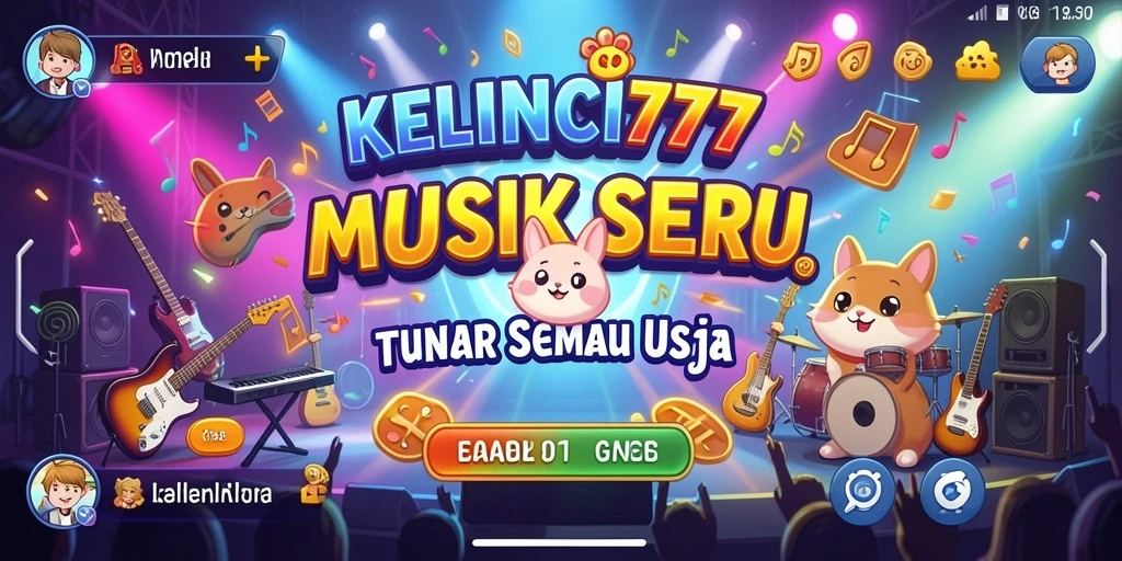 Tampilan menarik gameplay musik KELINCI777 yang seru.
