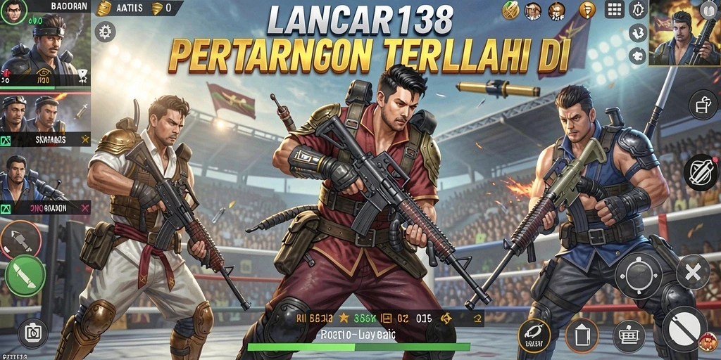 Screenshot gameplay seru LANCAR138 dalam mode Battle Royale.