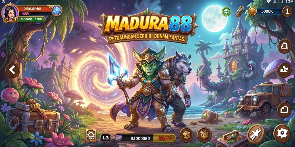 Tampilan gameplay seru dalam MADURA88 yang penuh petualangan.