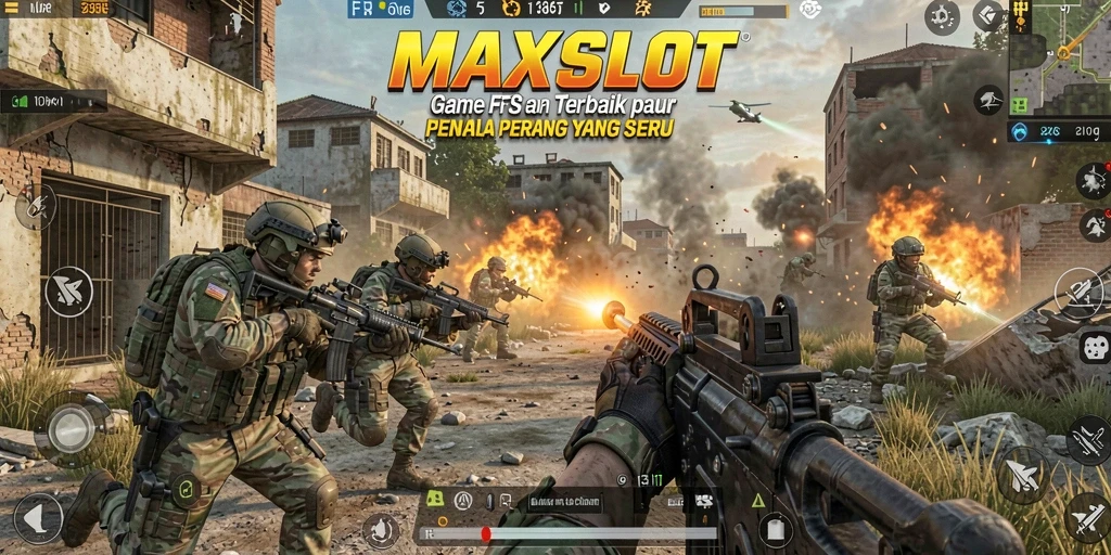 Screenshot gameplay seru di MAXSLOT dengan aksi perang yang mendebarkan.