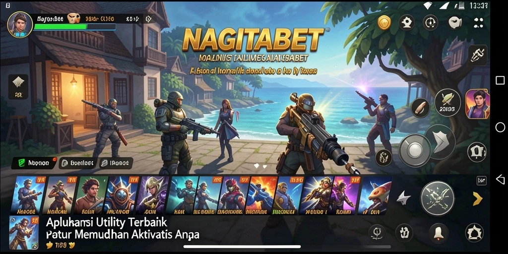 Tampilan grafik antarmuka NAGITABET yang menarik dan fungsional.