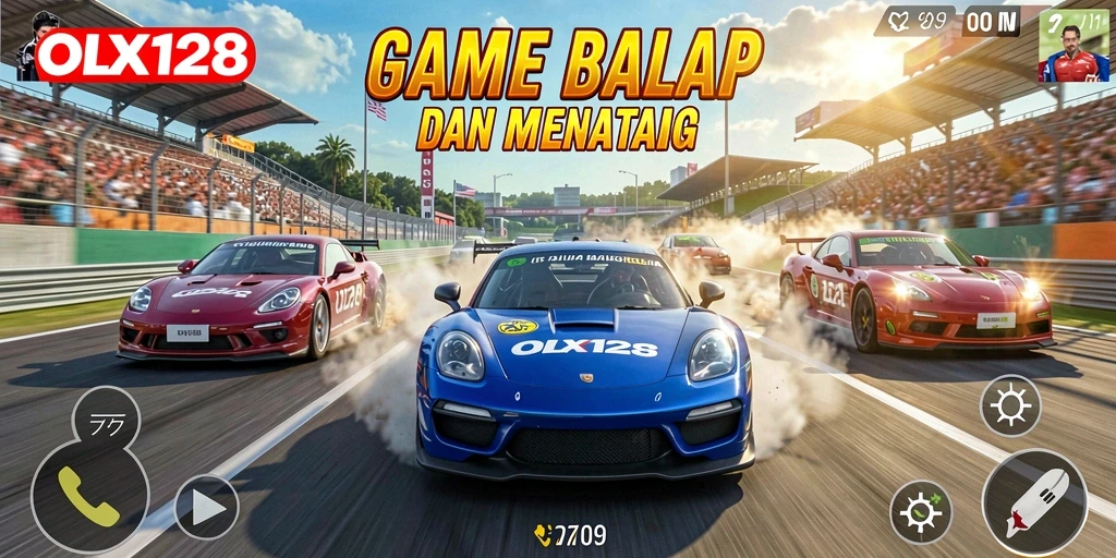 Gameplay seru dalam balapan yang penuh adrenalin di OLX128.