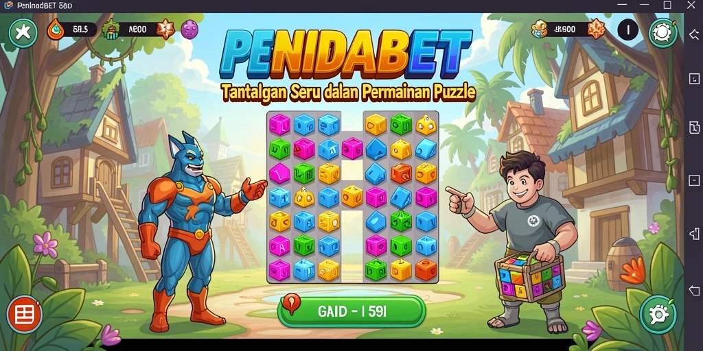 Screenshot utama gameplay PENIDABET menunjukkan tantangan teka-teki yang menarik.