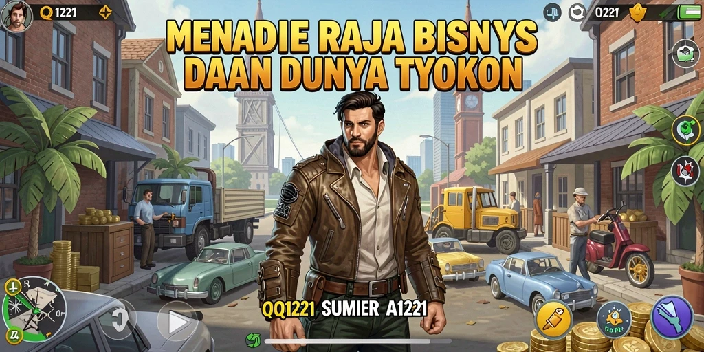 Tangkapan layar gameplay QQ1221 menampilkan keseruan membangun bisnis.