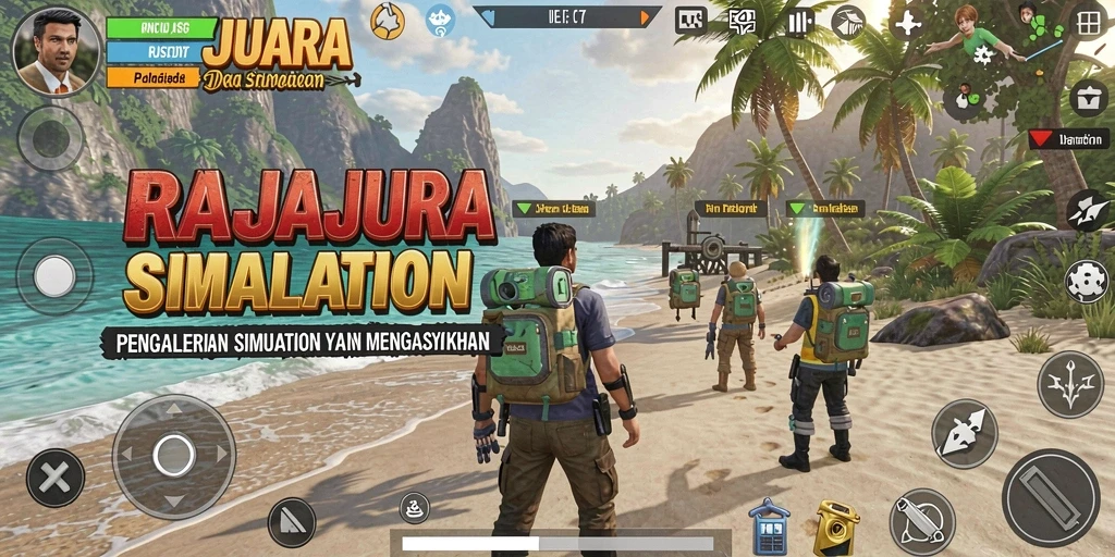 Tampilan gameplay <strong>RAJAJUARA</strong> menunjukkan interaksi yang realistis antar karakter.