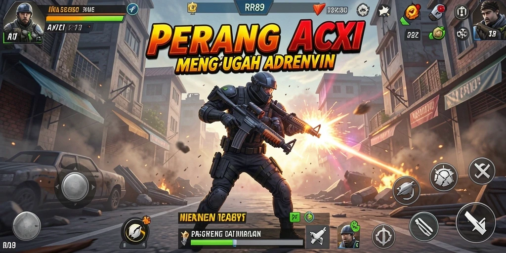 Tangkapan layar dari gameplay RR89 dengan aksi pertempuran yang mendebarkan.