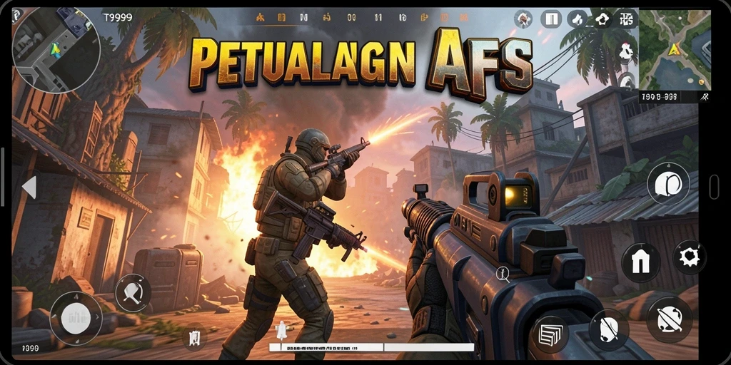 Tangkapan layar T9999 menampilkan aksi tembak-menembak yang intens.