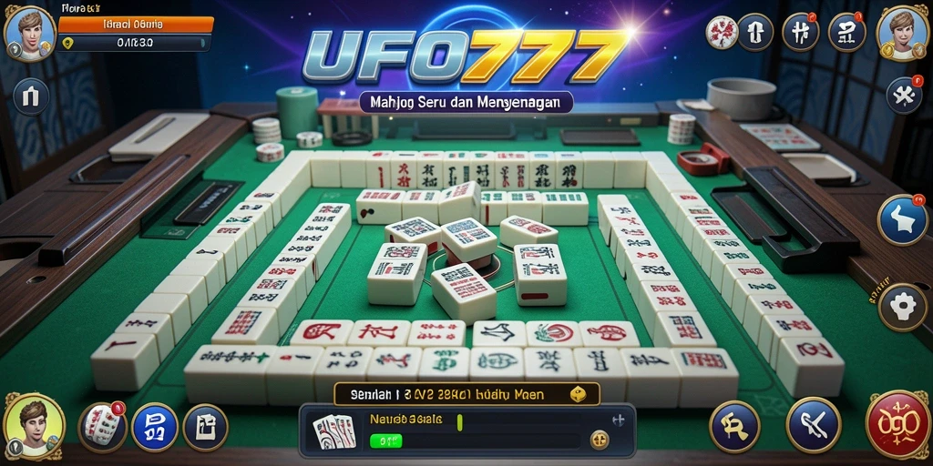 Screenshot utama UFO777 menampilkan gameplay Mahjong yang menarik dan interaktif.