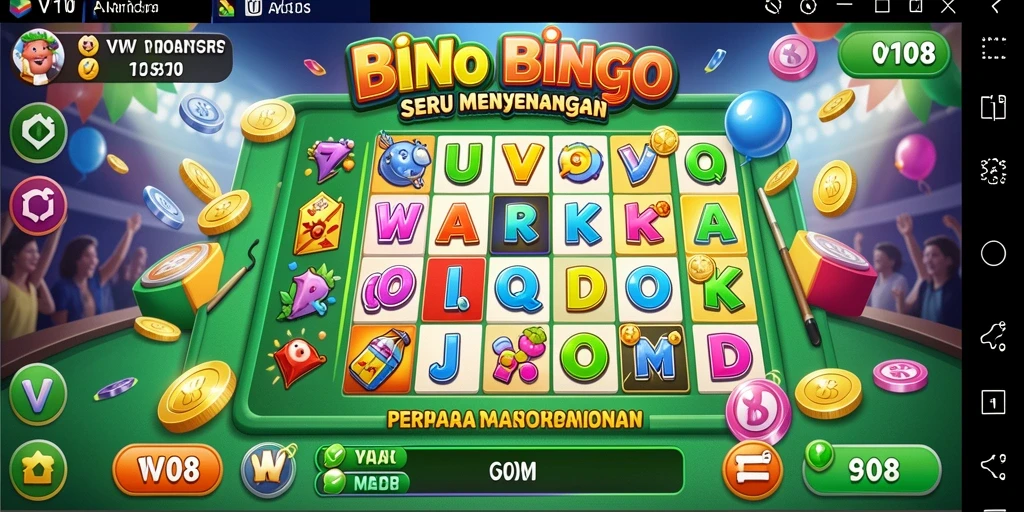 Screenshot gameplay utama VW108 menampilkan suasana Bingo yang seru.